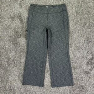 Duluth Trading Co Wide‎ Leg Pull On Stretch Pants Womens Large Gray Zip Pockets